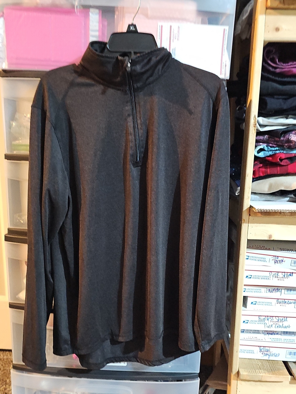 Charcoal Quarter-Zip Performance Shirt